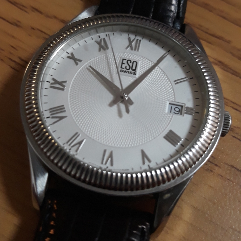 ESQ Movado Stainless Steel Quartz Movement Watch